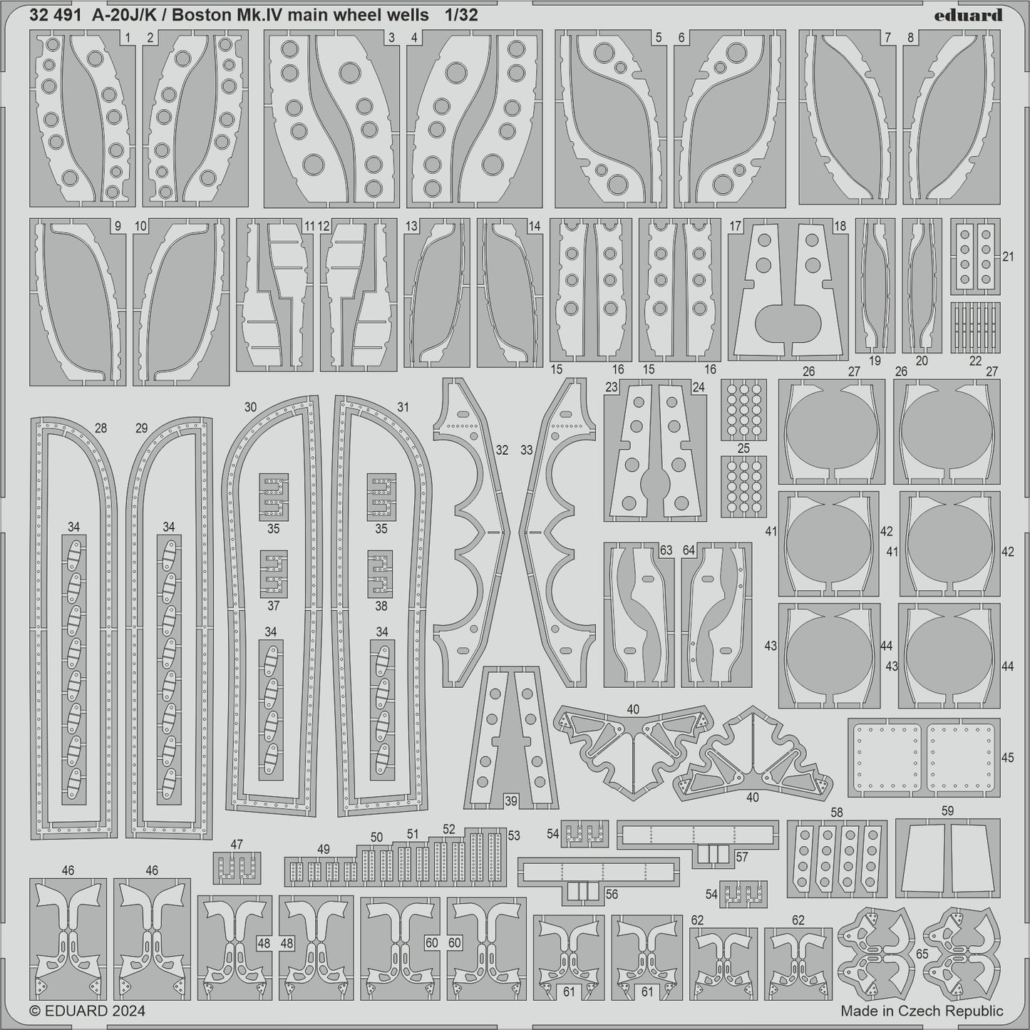 Eduard ED32491 1:32 A-20J/K Havoc / Boston Mk.IV Main Wheel Well