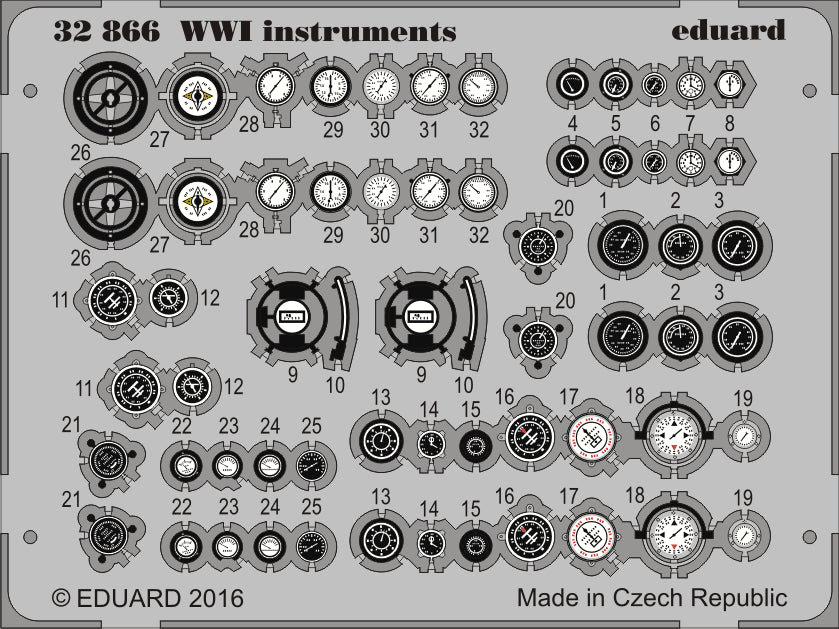 Eduard ED32866 1:32 WWI instruments assortment