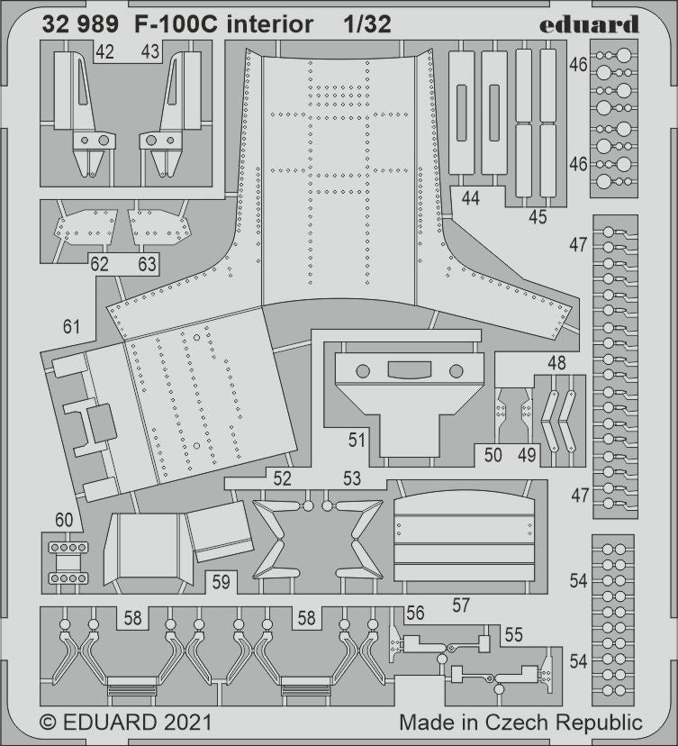 Eduard ED32989 1:32 North-American F-100C Super Sabre interior