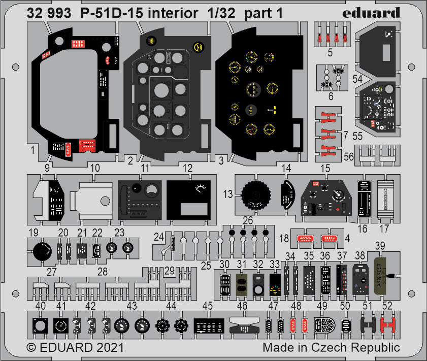 Eduard ED32993 1:32 North-American P-51D-15 Mustang interior