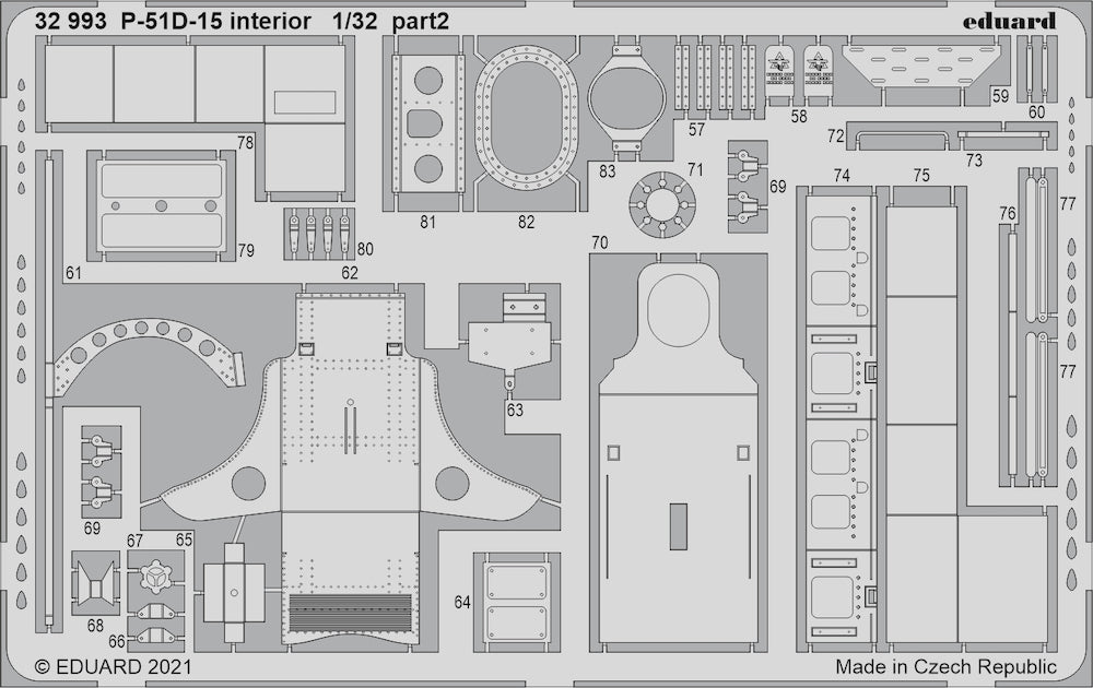 Eduard ED32993 1:32 North-American P-51D-15 Mustang interior