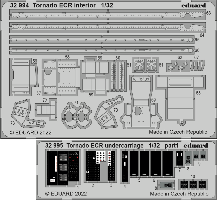 Eduard ED32995 1:32 Panvia Tornado ECR undercarriage