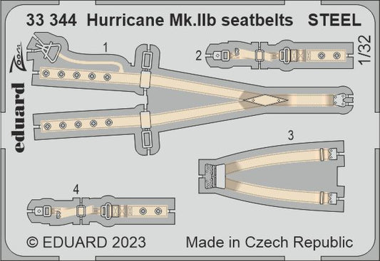 Eduard ED33344 1:32 Hawker Hurricane Mk.IIb seatbelts STEEL