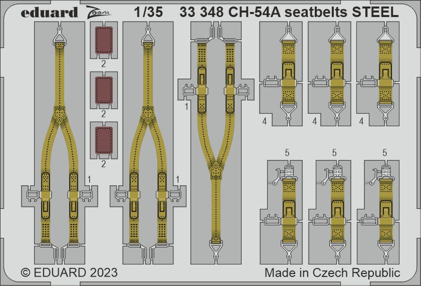 Eduard ED33348 1:35 Sikorsky CH-54A "Tarhe" seatbelts STEEL