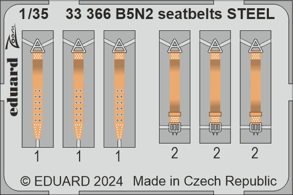 Eduard ED33366 Nakajima B5N2 Type 97 Kate seatbelts STEEL 1:35
