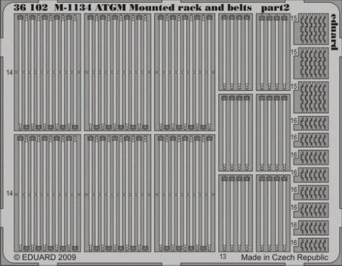 Eduard ED36102 1:35 APC M1134 ATGM Mounted rack and belts