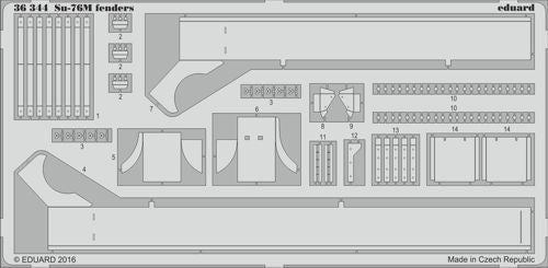 Eduard ED36344 1:35 Soviet SU-76M fenders
