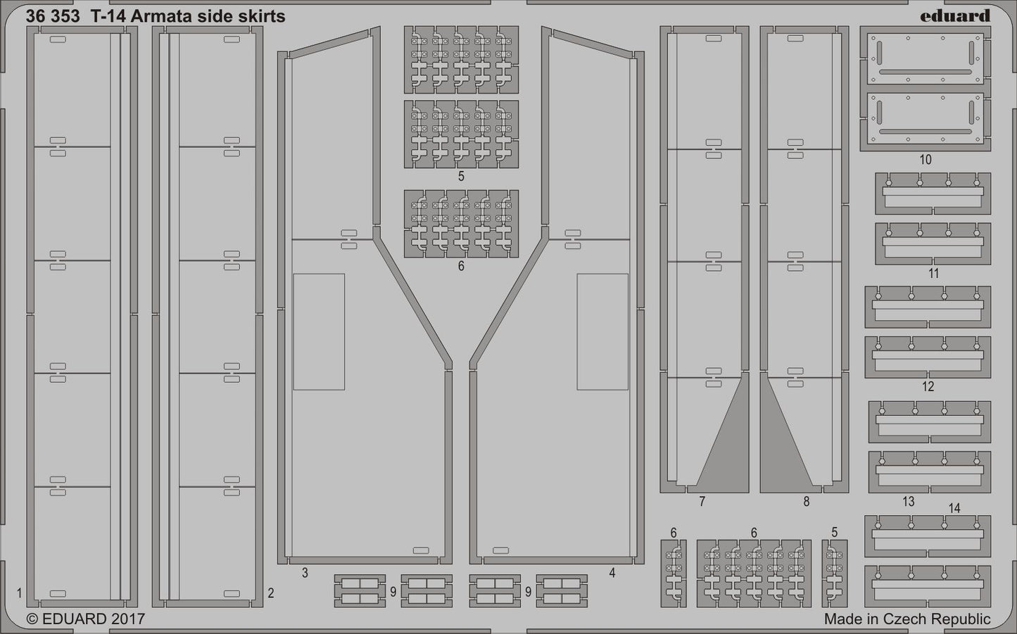 Eduard ED36353 1:35 Soviet T-14 Armata side skirts