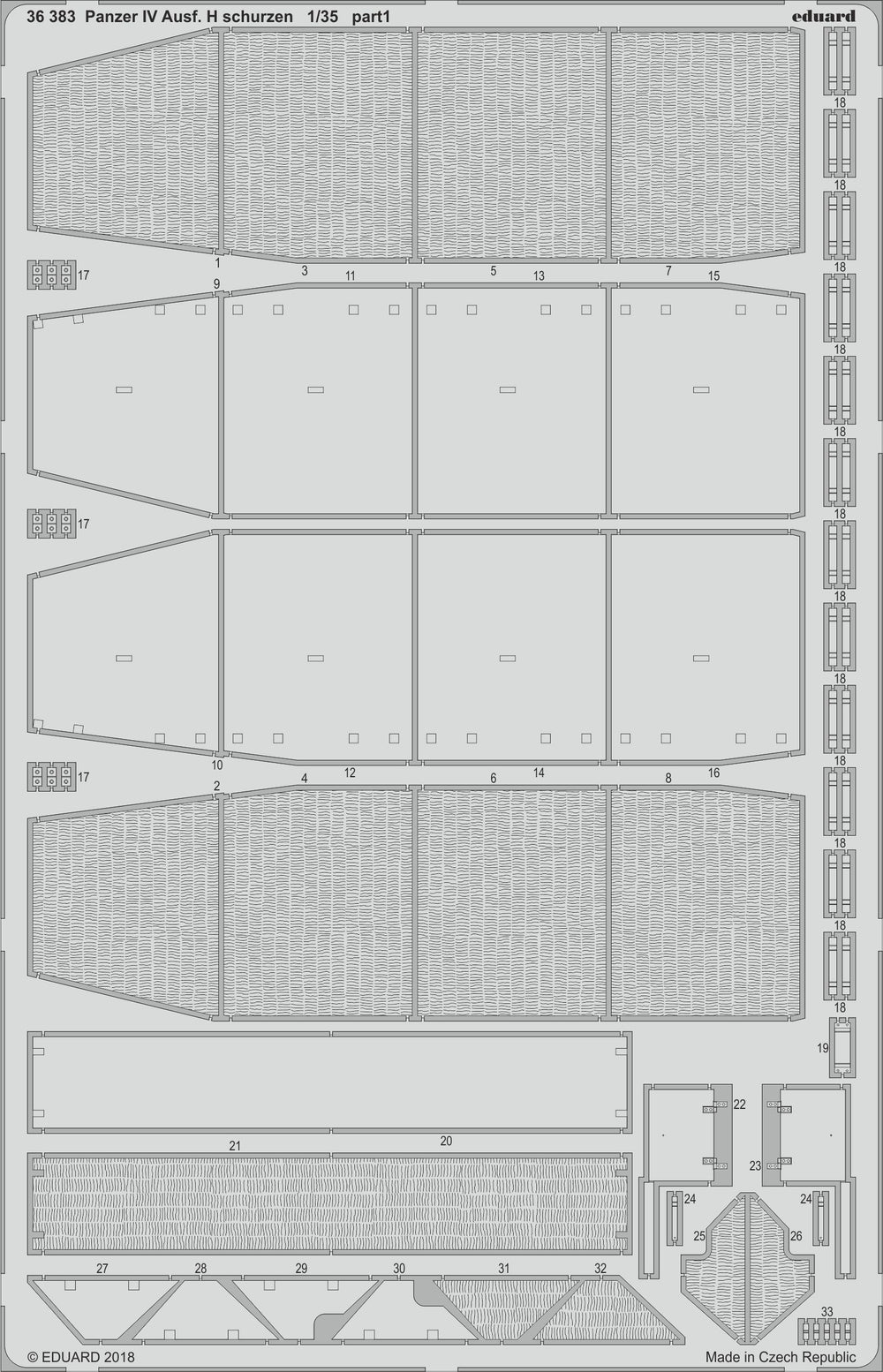 Eduard ED36383 1:35 Pz.Kpfw.IV Ausf.H Schurzen/Schurzen