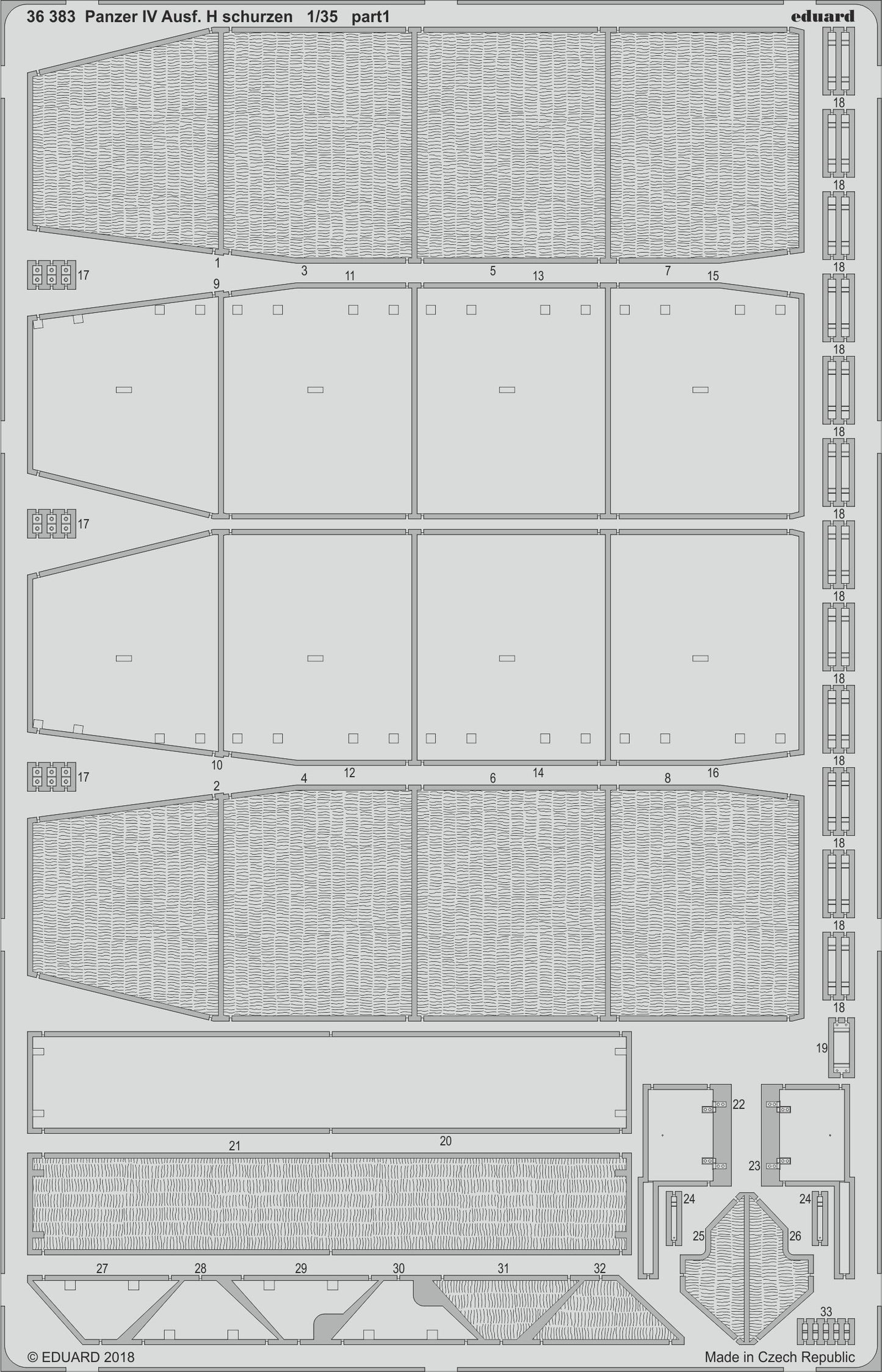 Eduard ED36383 1:35 Pz.Kpfw.IV Ausf.H Schurzen/Schurzen
