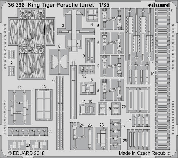 Eduard ED36398 1:35 Sd.Kfz.182 King Tiger Porsche turret