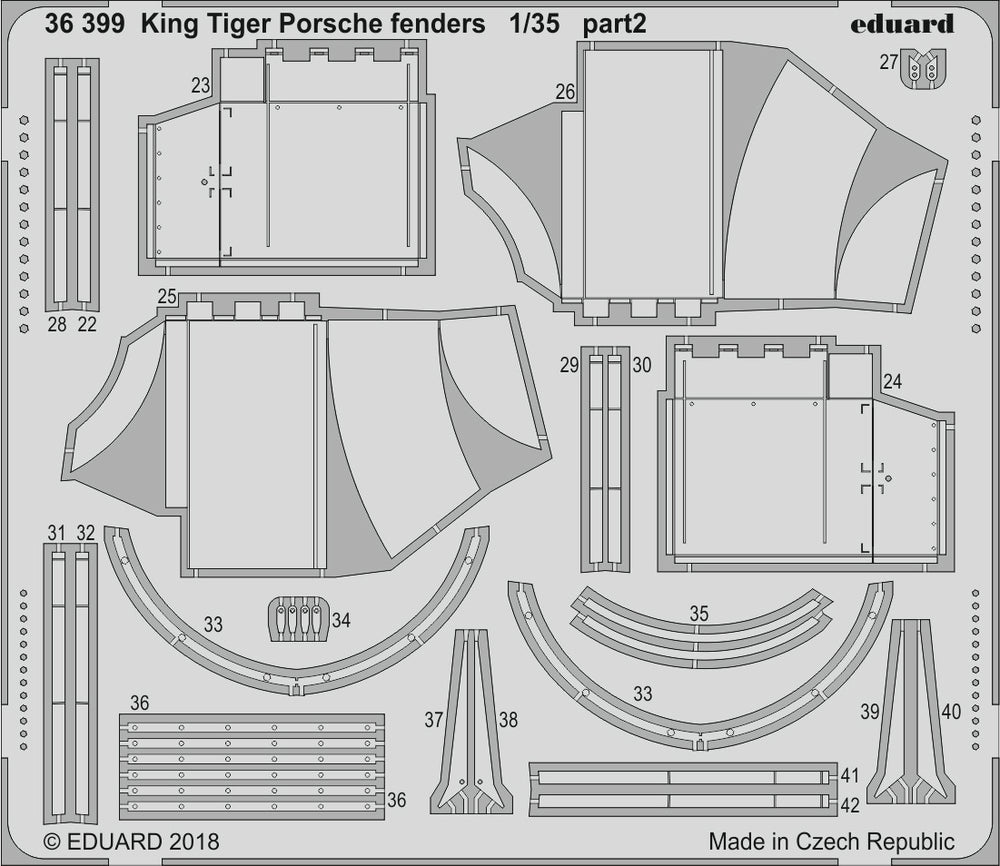 Eduard ED36399 1:35 Sd.Kfz.182 King Tiger Porsche fenders