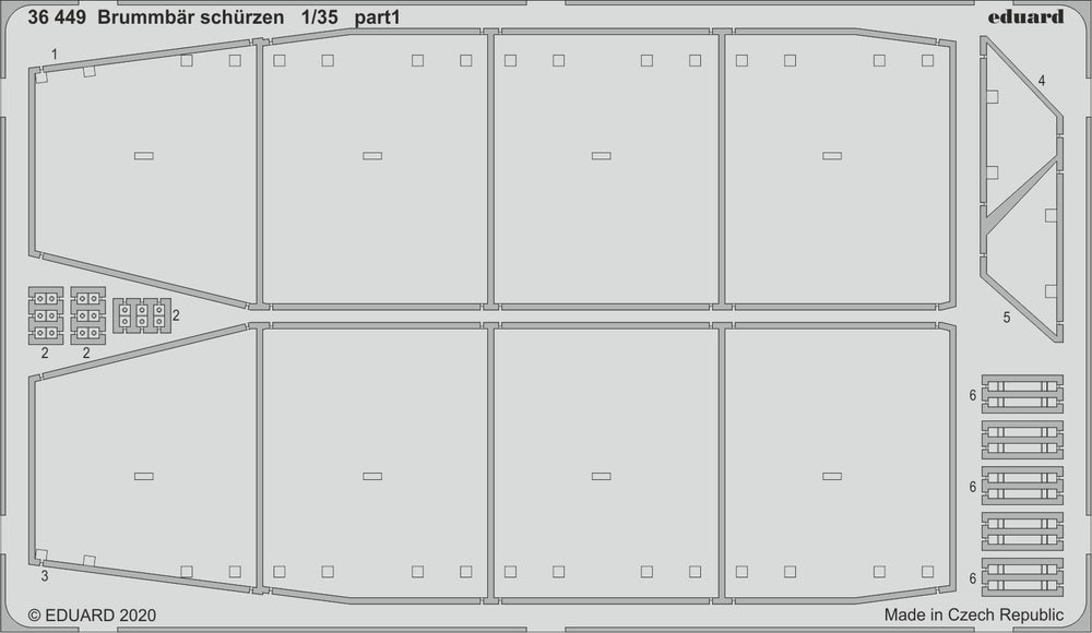 Eduard ED36449 1:35 Brummbar Sd.Kfz.166 Early Schurzen/Schurzen armour