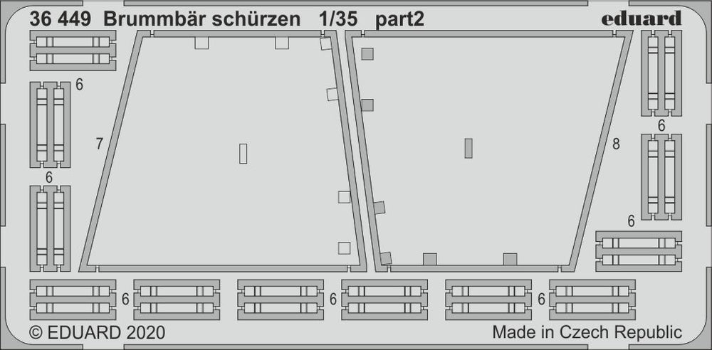 Eduard ED36449 1:35 Brummbar Sd.Kfz.166 Early Schurzen/Schurzen armour
