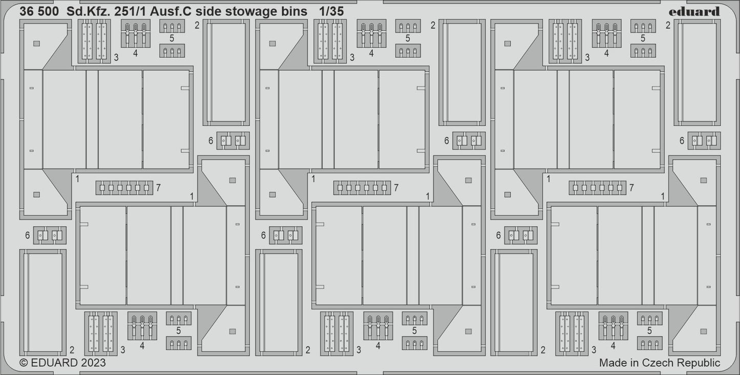 Eduard ED36500 1:35 Sd.Kfz.251/1 Ausf.C side stowage bins
