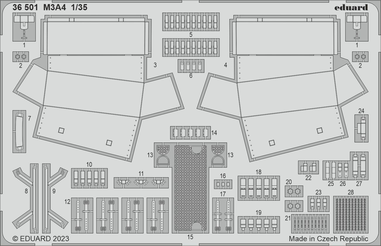 Eduard ED36501 1:35 M4A3E8 Sherman