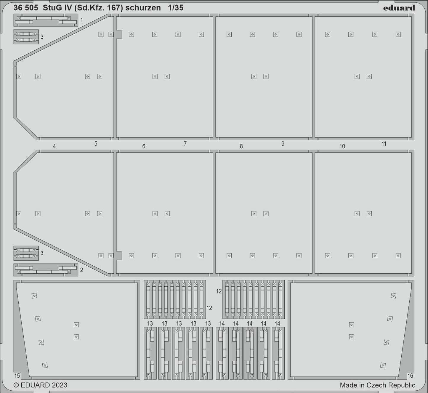 Eduard ED36505 1:35 Sturmgeschutz/StuG.IV Sd.Kfz.167 Schurzen/Schurzen