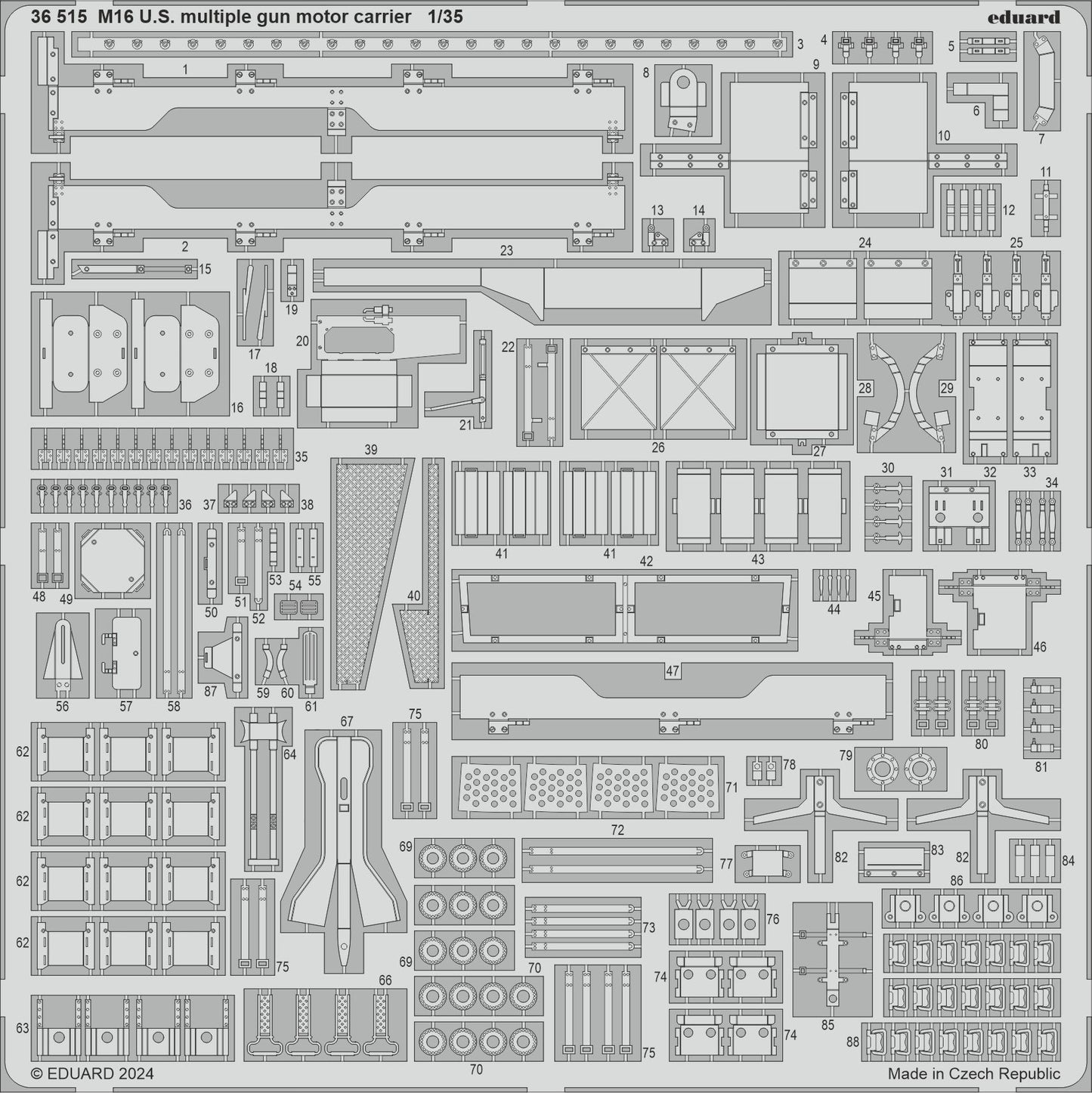 Eduard ED36515 1:35 M16 Multi Gun Motor Carriage
