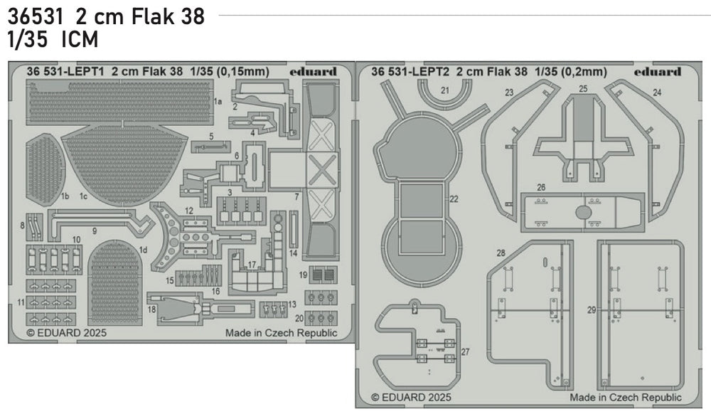 Eduard ED36531 1:35 Sd.Kfz.3b with Flak 38 Truppenluftschutzwagen