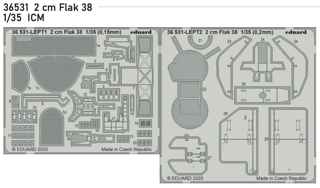 Eduard ED36531 1:35 Sd.Kfz.3b with Flak 38 Truppenluftschutzwagen