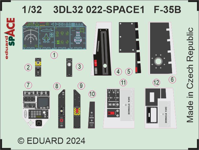 Eduard ED3DL32022 1:32 Lockheed-Martin F-35B SPACE set