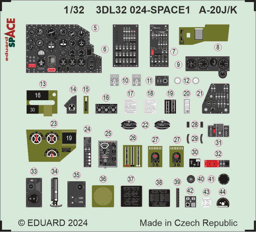 Eduard ED3DL32024 Douglas A-20J/K Havoc SPACE 1:32