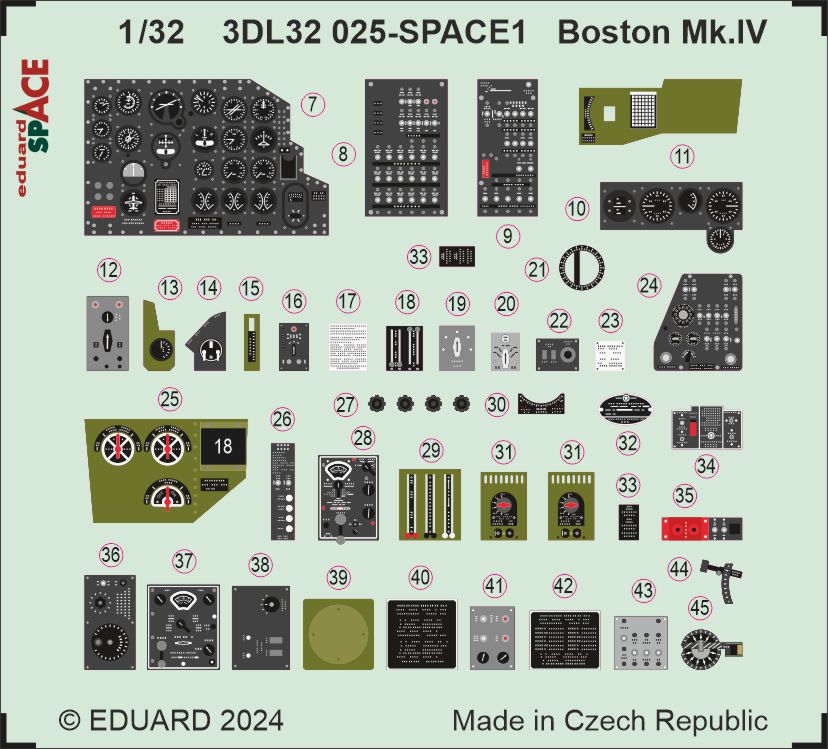 Eduard ED3DL32025 Douglas Boston Mk.IV SPACE 1:32