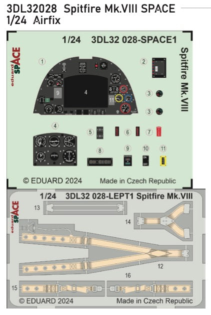 Eduard ED3DL32028 1:32 Supermarine Spitfire Mk.VIII SPACE