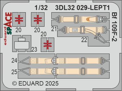 Eduard ED3DL32029 1:32 Messerschmitt Bf-109F-2 SPACE