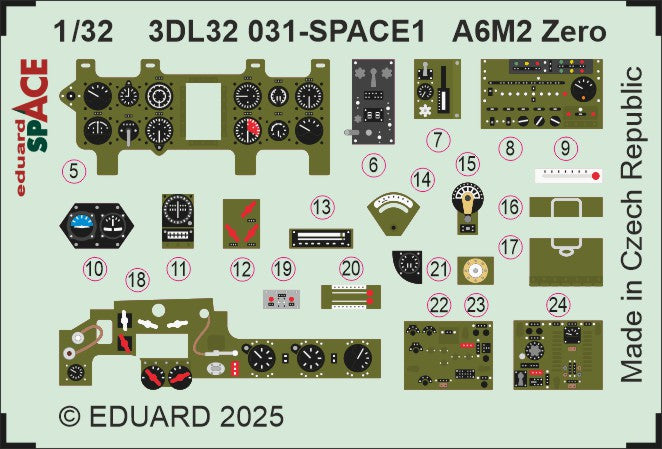 Eduard ED3DL32031 1:32 Mitsubishi A6M2 Zero SPACE set