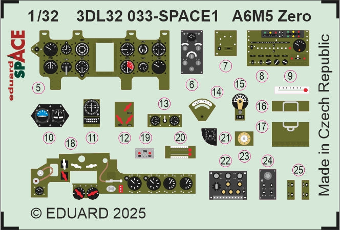 Eduard ED3DL32033 1:32 Mitsubishi A6M5 Zero SPACE set