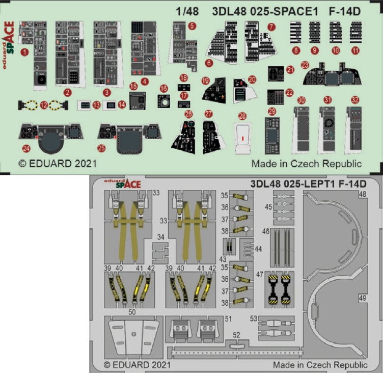 Eduard ED3DL48025 1:48 Grumman F-14D Tomcat SPACE