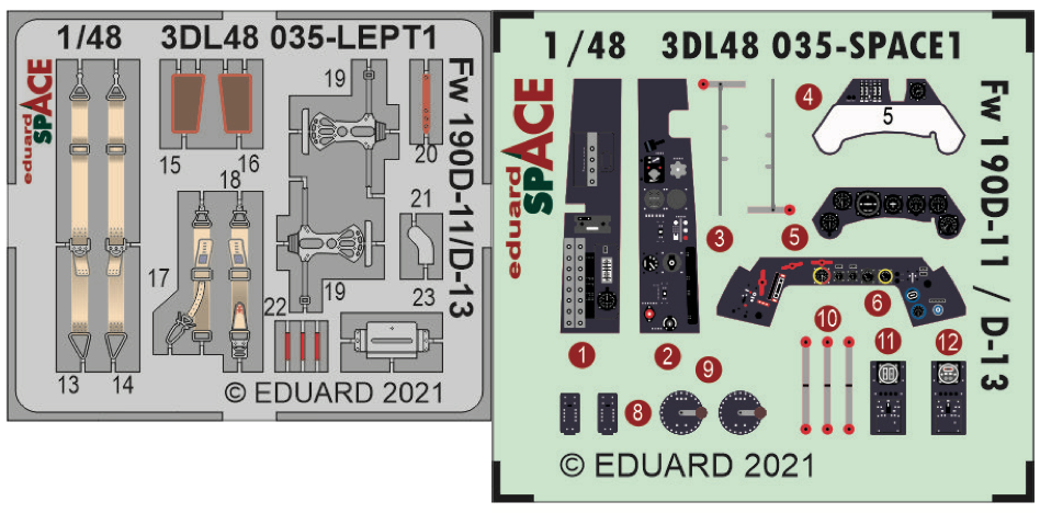 Eduard ED3DL48035 1:48 Focke-Wulf Fw-190D-11/13 SPACE