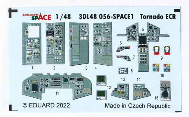 Eduard ED3DL48056 1:48 Panavia Tornado ECR SPACE 3D Decal & PE Set
