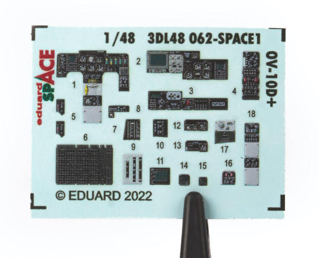 Eduard ED3DL48062 1:48 OV-10D+ Bronco SPACE 3D Decal & PE Set