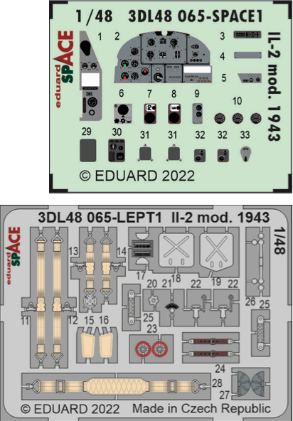 Eduard ED3DL48065 1:48 Ilyushin Il-2 Stormovik mod