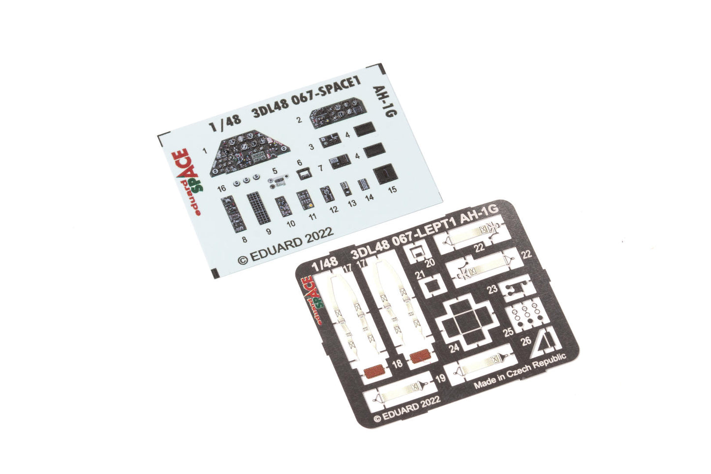Eduard ED3DL48067 1:48 Bell AH-1G Cobra SPACE 3D Decal instruments etched parts