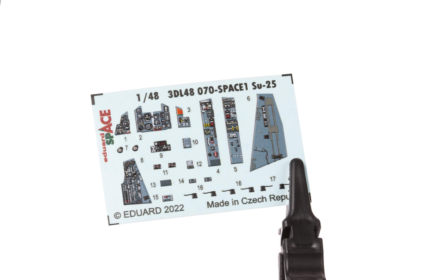 Eduard ED3DL48070 1:48 Sukhoi Su-25 SPACE 3D Decal instruments with etched parts