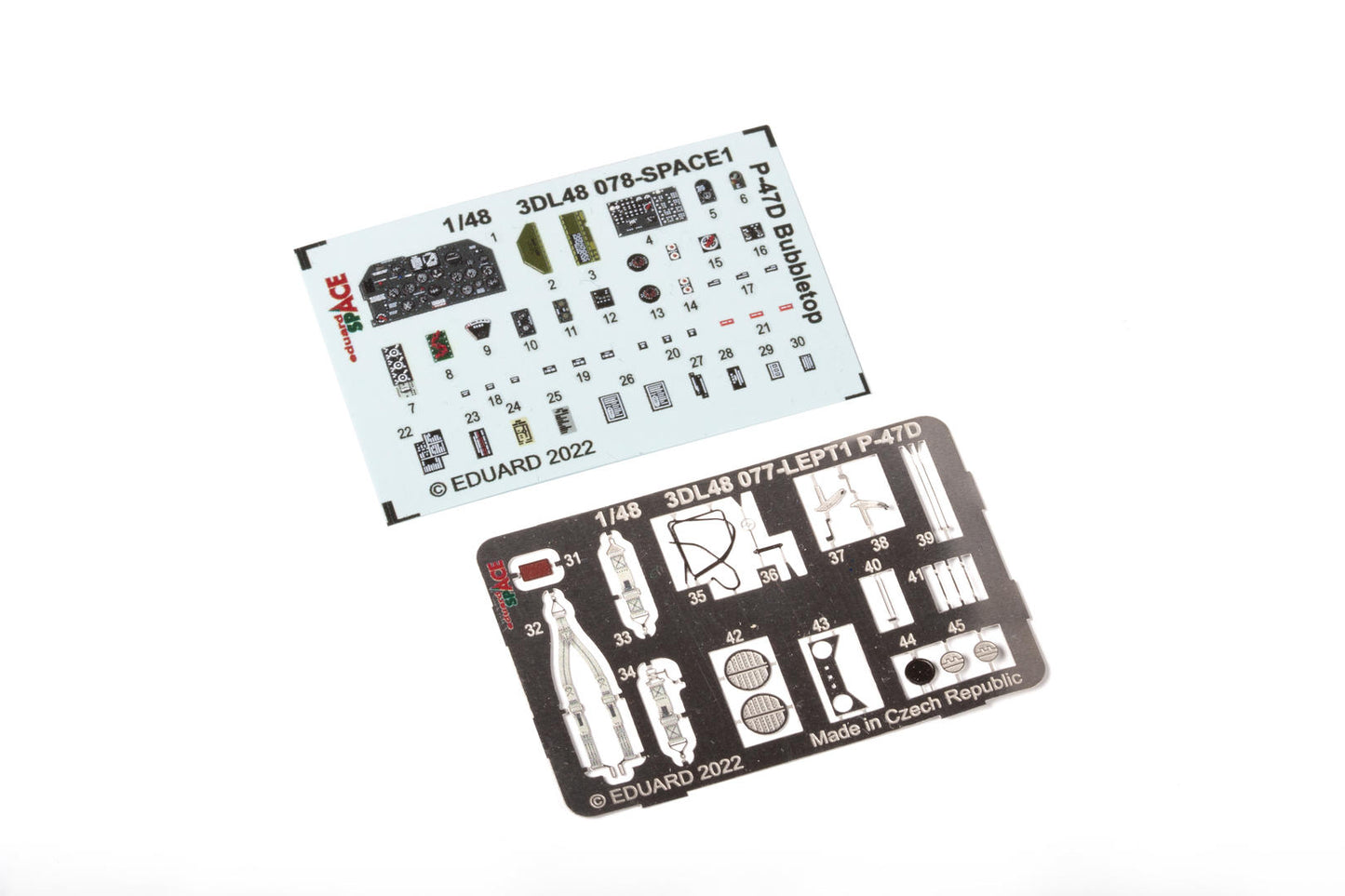 Eduard ED3DL48078 1:48 Republic P-47D Thunderbolt Bubbletop SPACE set