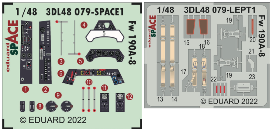 Eduard ED3DL48079 1:48 Focke-Wulf Fw-190A-8 SPACE set