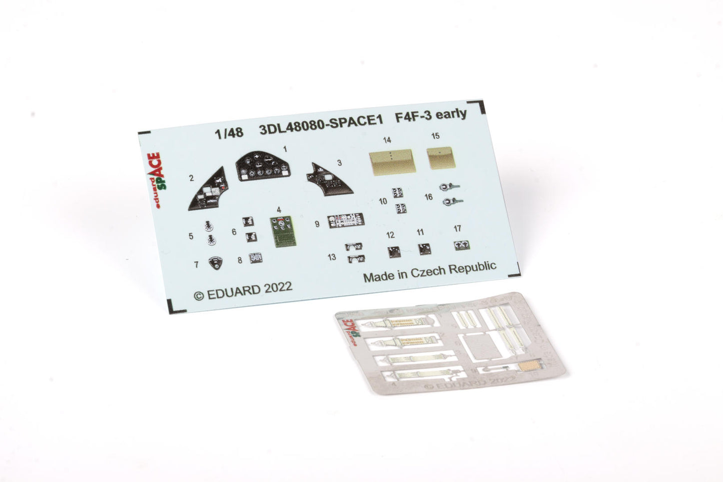 Eduard ED3DL48080 1:48 Grumman F4F-3 Wildcat early SPACE set