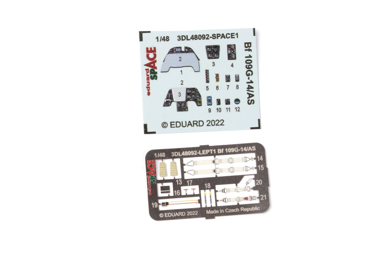 Eduard ED3DL48092 1:48 Messerschmitt Bf-109G-14/AS SPACE set