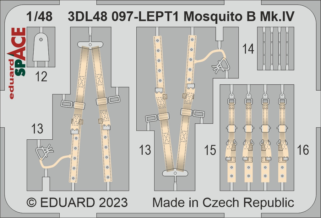 Eduard ED3DL48097 1:48 de Havilland Mosquito B Mk.IV SPACE set