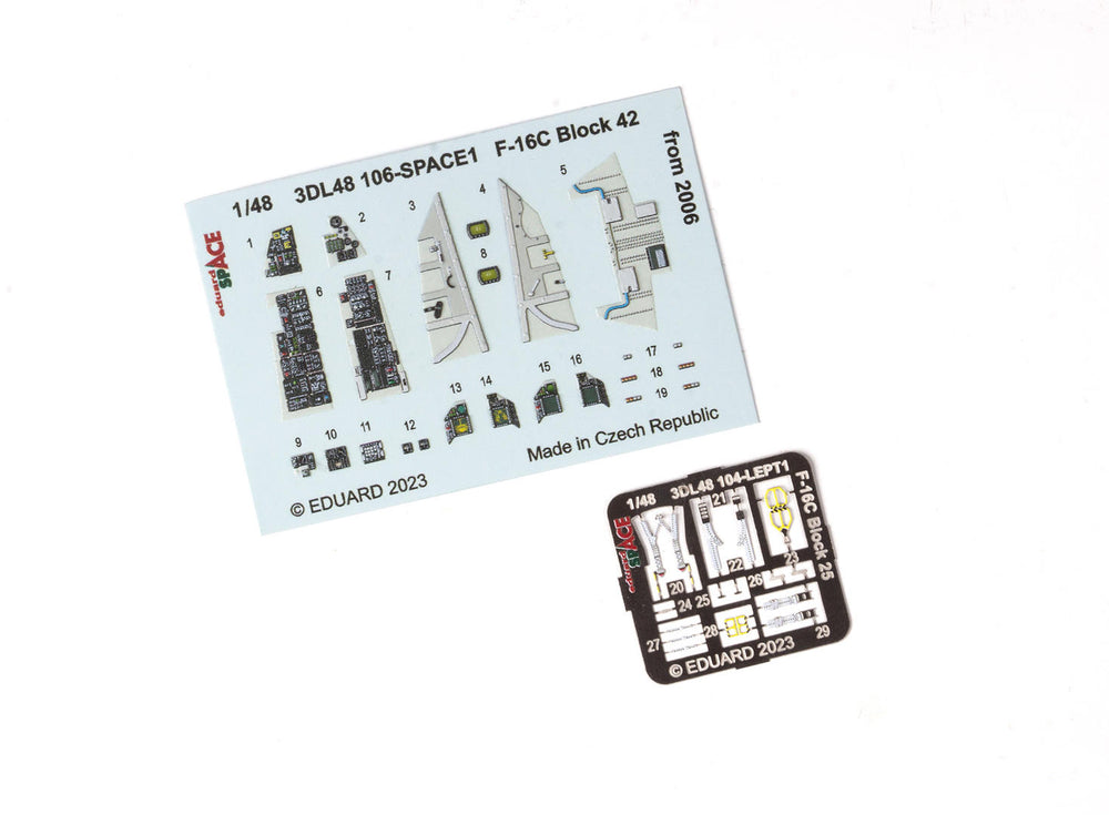 Eduard ED3DL48106 1:48 F-16C Fighting Falcon Block 42 from 2006 SPACE