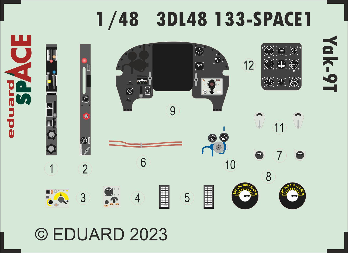 Eduard ED3DL48133 1:48 Yakovlev Yak-9T SPACE