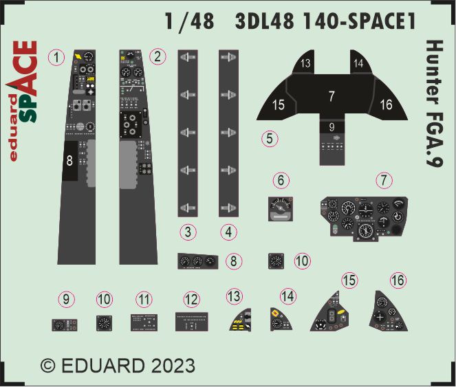 Eduard ED3DL48140 1:48 Hawker Hunter FGA.9 SPACE