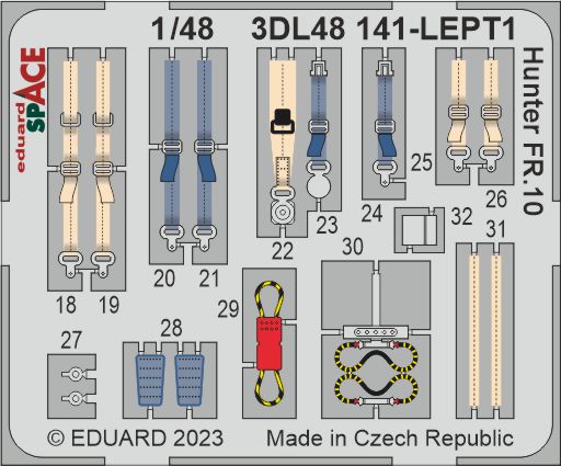 Eduard ED3DL48141 1:48 Hawker Hunter FR.10 SPACE