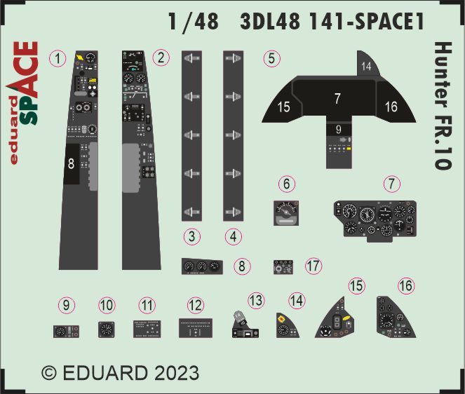 Eduard ED3DL48141 1:48 Hawker Hunter FR.10 SPACE
