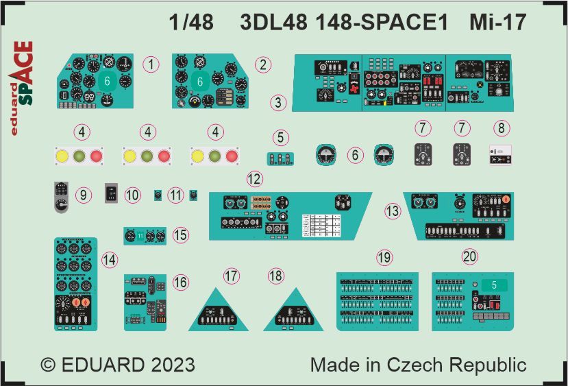 Eduard ED3DL48148 1:48 Mil Mi-17 SPACE