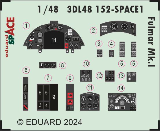 Eduard ED3DL48152 1:48 Fairey Fulmar Mk.I